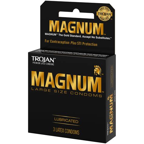 TROJAN Magnum Large Lubricated Latex Condoms, 3 Count - Walmart.com