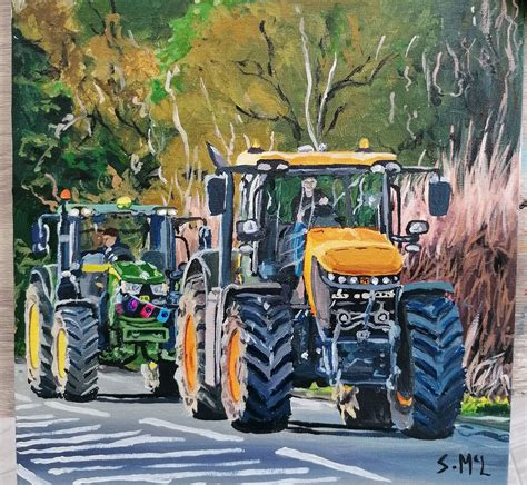 Custom Tractor Painting. Commission. Acrylic painting. Canvas. | Etsy