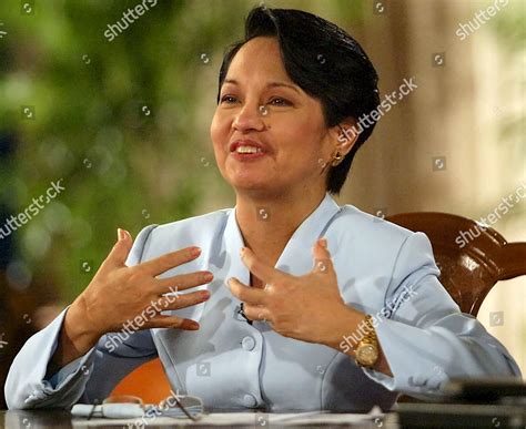 Philippine President Gloria Macapagal Arroyo Gestures Editorial Stock ...