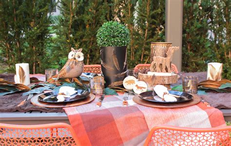 Alfresco Rustic & Woodsy Tablescape! {Blog Hop Too!} - B. Lovely Events | Tablescapes, Place ...