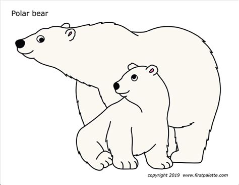 Polar Bear | Free Printable Templates & Coloring Pages | Polar bear ...