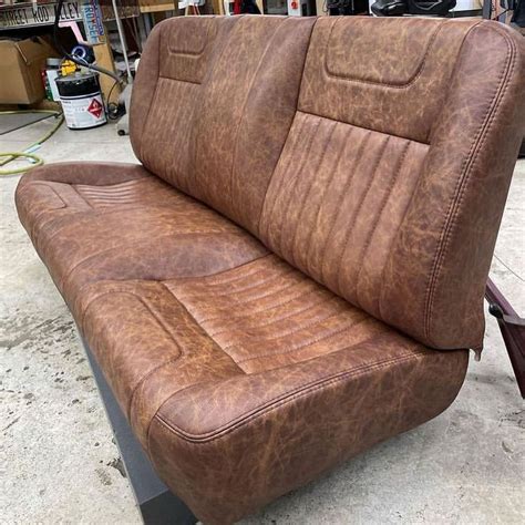 Do you like distressed leather? Check out this custom trimmed bench seat by @timelessstitcher # ...