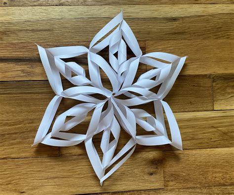 DIY 3D Paper Snowflake : 11 Steps (with Pictures) - Instructables