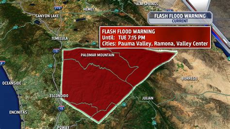 Flash Flood Warning issued for parts of San Diego County | FOX 5 San Diego