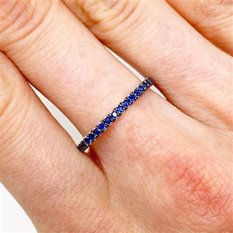 Blue Sapphire Stackable Eternity Band | The Diamond Room