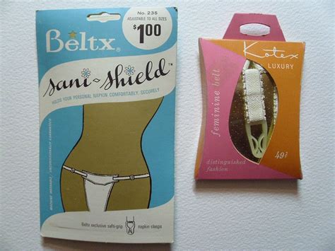 Vintage Sanitary Napkin Belts 2 Pkg. NOS