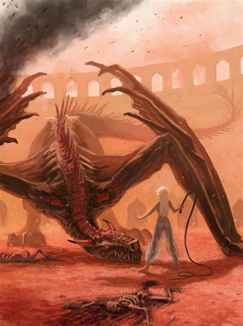 Daznak's Pit, Dany grows tired of her Tokar and teaches Drogon a lesson ...