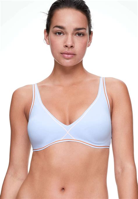 OYSHO INVISIBLE LASER-CUT - Triangle bra - blue - Zalando.ie