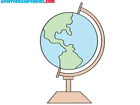 How to Draw a Globe - Easy Drawing Tutorial For Kids