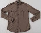 Express Men's Fitted L/S Button Down Army Green Dress Shirt With Pockets - M | eBay