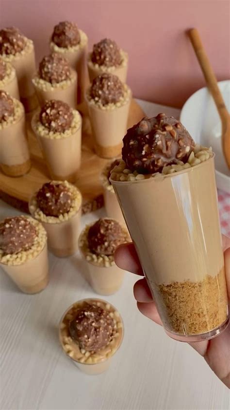 Ferrero Rocher Cheesecake Dessert Cups | Dessert cups recipes, Dessert ...