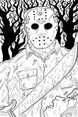 Jason Mask Coloring Pages At GetColoringscom  Free Printable sketch template