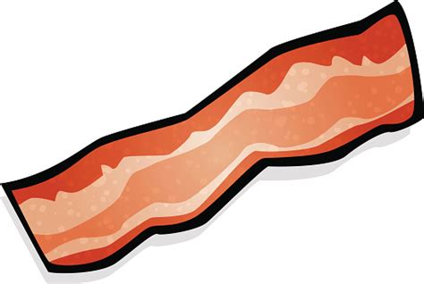 Strip Of Bacon Stock Illustration - Download Image Now - iStock