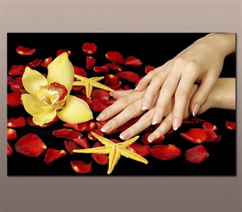 1 Panels Unframed Canvas Photo Prints Nail Salon Wall Art Picture Canvas Paintings Wall ...