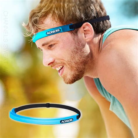 Unisex Outdoor Sports Hair Bands Headband Anti slip Elastic Sweatband Yoga Running Biking ...