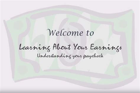 Learning About Your Earnings (Screencast) - Wisc-Online OER