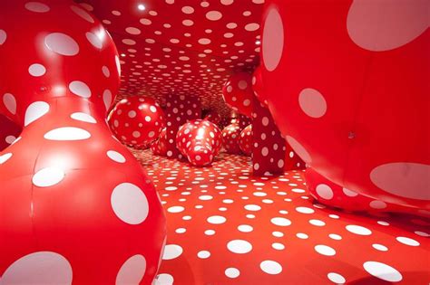 Installation view of Dots Obsession 2011 as part of 'Yayoi Kusama: Look Now, See Forever ...