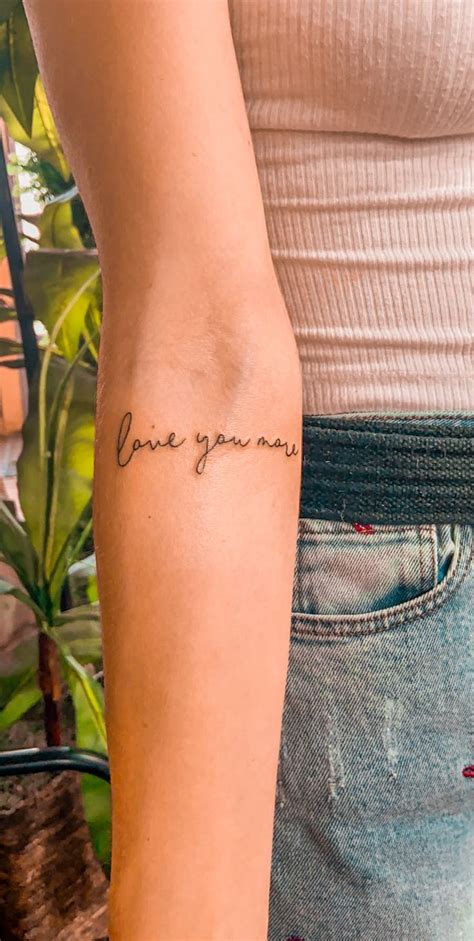 “Love you more” | Love you more tattoo, Cursive tattoos, Mom tattoos