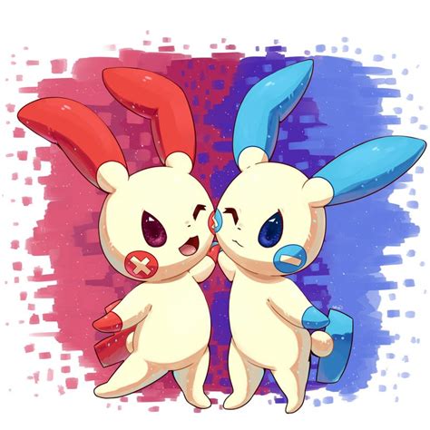 Plusle and Minun by IPlatArtz on DeviantArt | 151 pokemon, Pokemon ...