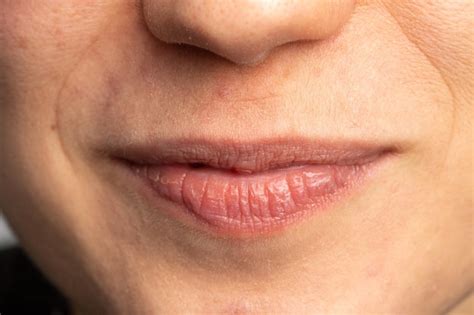 Premium Photo | Closeup of a persons lips showing natural texture and ...