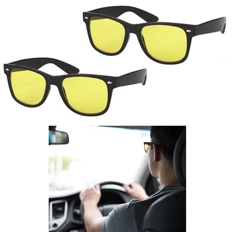 2 Night Vision Driving Glasses Sunglasses Sport Goggles UV400 Safety ...