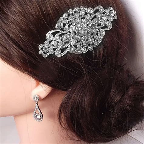 Luxury Rhinestone hair clips women Hair Accessories Princess Comb Diamonds headwear Crystal Hair ...