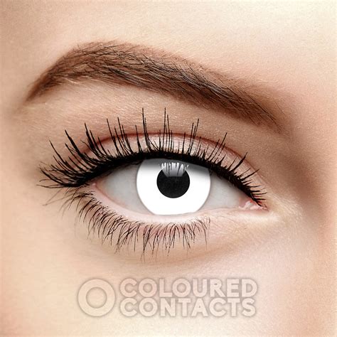 White Zombie Halloween Daily Colored Contact Lenses, Scary Contacts