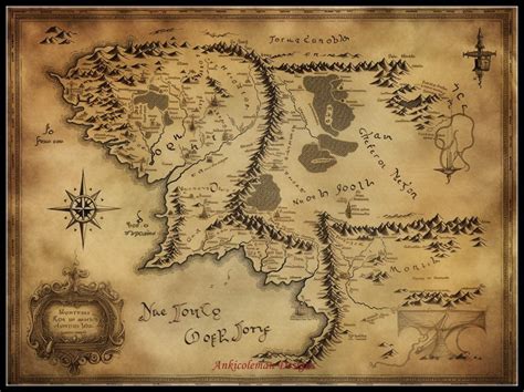 Middle Earth Map 2 Counted Cross Stitch Patterns Printable Chart PDF ...