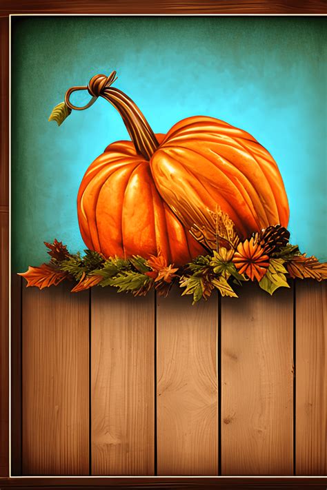 Airbrushed Thanksgiving Background with Rustic Wooden Sign · Creative Fabrica