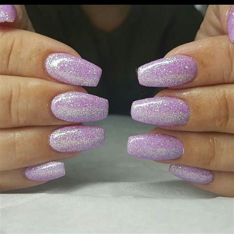 Pastel purple glitter acrylic nails | Purple glitter nails, Purple acrylic nails, Glitter nails ...