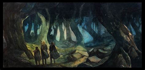 Fangorn Forest - painting by Laura Tolton | Forest art, Art, Tolkien art