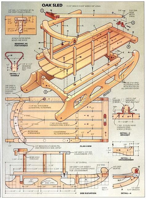 Snow Sled Plans • WoodArchivist