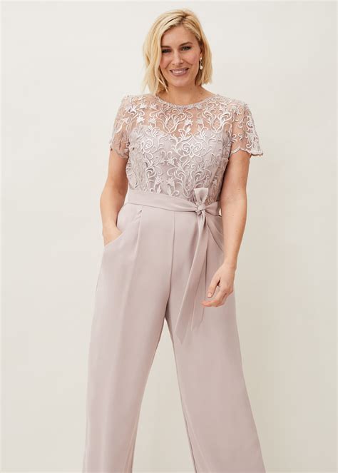 Kira Lace Bodice Jumpsuit | Phase Eight