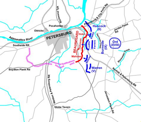 The Battle of the Crater Wikipedia Map: July 30, 1864 — The Siege of Petersburg Online