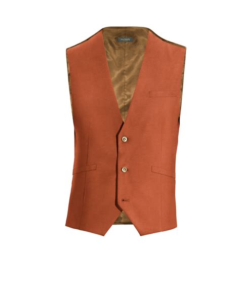 Apricot crush lightweight 3-buttons Suit Vest