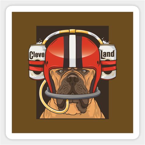 Cleveland Browns Beer Dog Shirt - Dawg Pound - Sticker | TeePublic