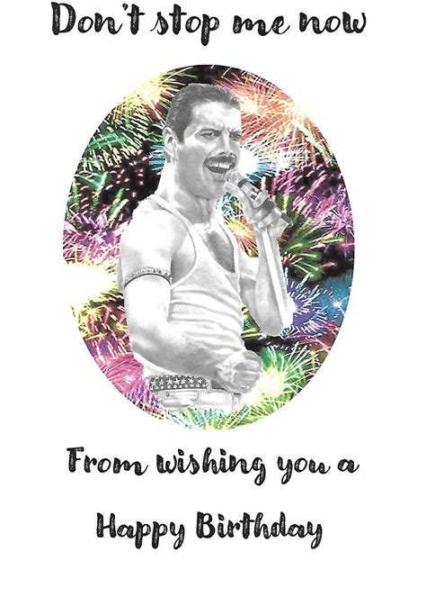 Freddie Mercury Birthday Card. Artwork Adapted From My | Etsy