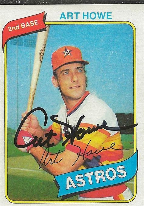 Art Howe 1980 Topps Autograph #554 Astros