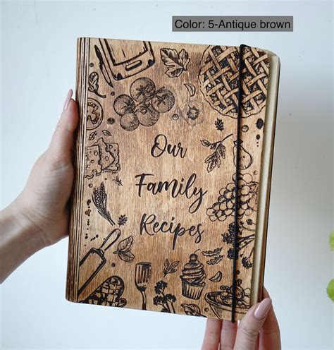 Personalized Recipe Book Wooden Recipe Book A5 Recipes Wood - Etsy