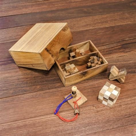 UNICEF Market | Handmade Set of Six Mini Wooden Puzzles from Thailand ...