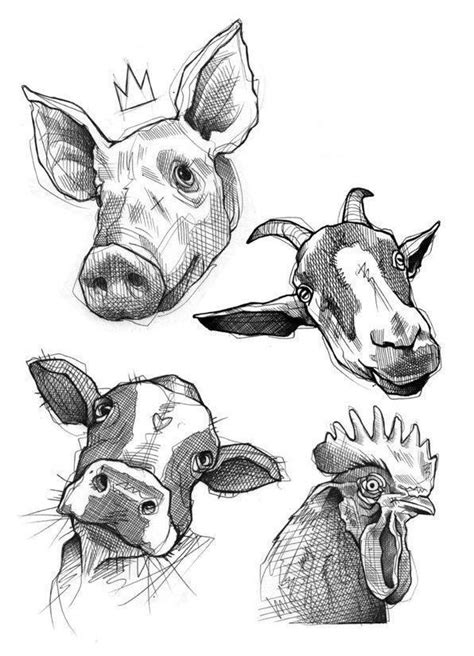 sketch inspiration #farm #animal #drawings #farmanimaldrawings | Farm ...