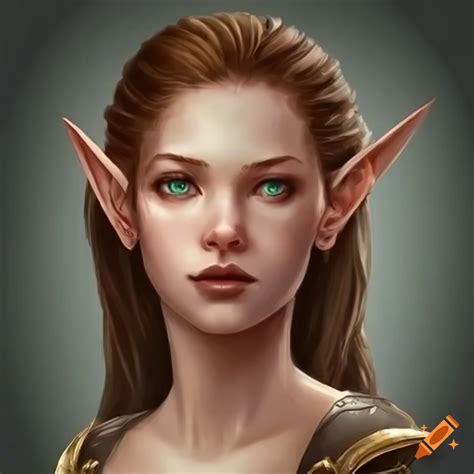 Portrait of a beautiful female elf