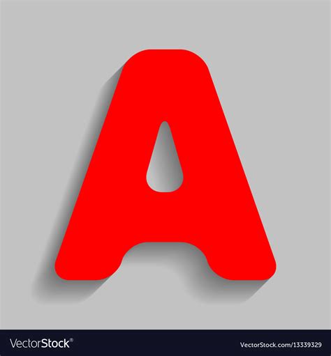 Letter a sign design template element red Vector Image