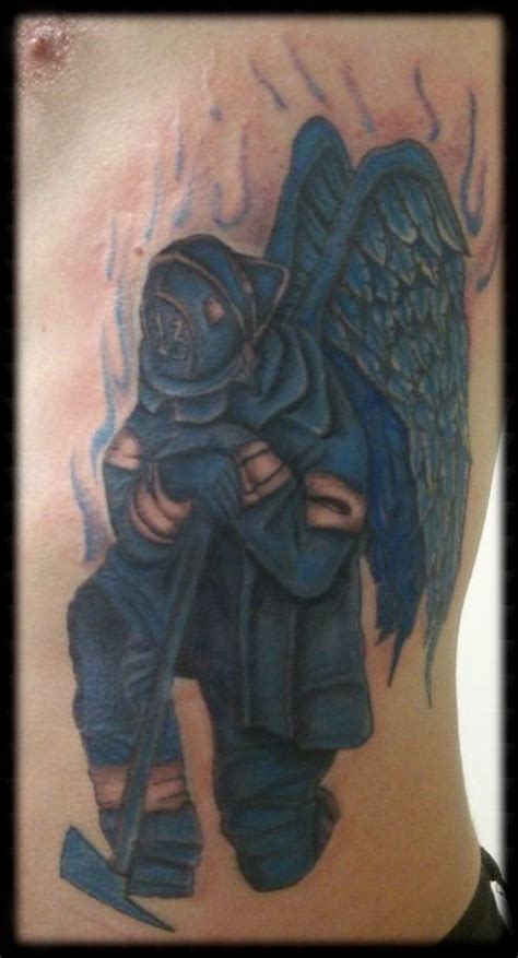 Fireman guardian angel | I tattoo, Portrait tattoo, Tattoos