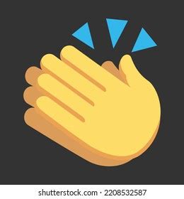 Two Hands Clapping Emoji Vector Sign Stock Vector (Royalty Free ...