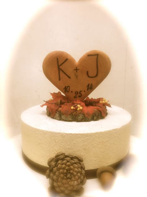 Fall Wedding Cake Topper Rustic Wooden Heart #2354718 - Weddbook