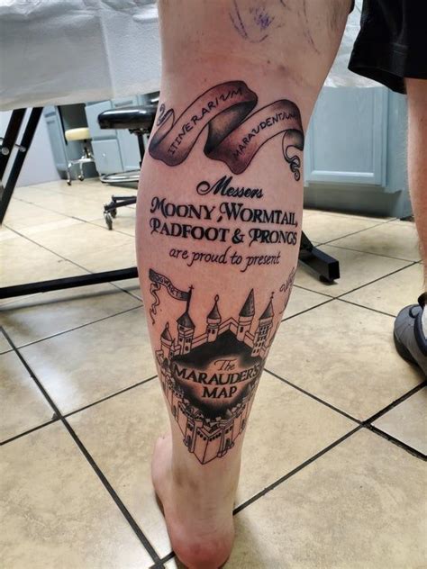 Harry Potter Marauder's Map done by Shayla Darling @ Merritt Tattoos in ...