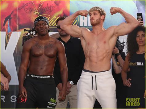 Full Sized Photo of logan paul goes shirtless for weigh in before fight ...