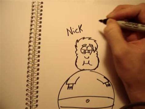 Fat Man Draw - Fat Man Cartoon Drawing By Pablo Alvarez | Bocainwasul