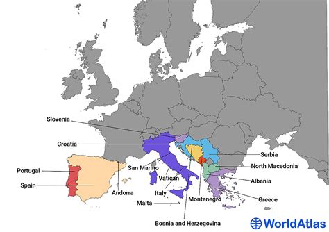 The Largest Countries in Southern Europe By Area - WorldAtlas